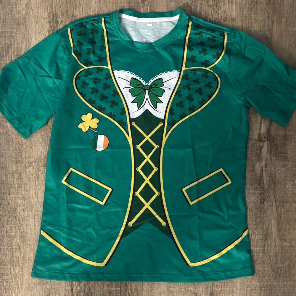Green Graphic leprechauns Irish Shirt
